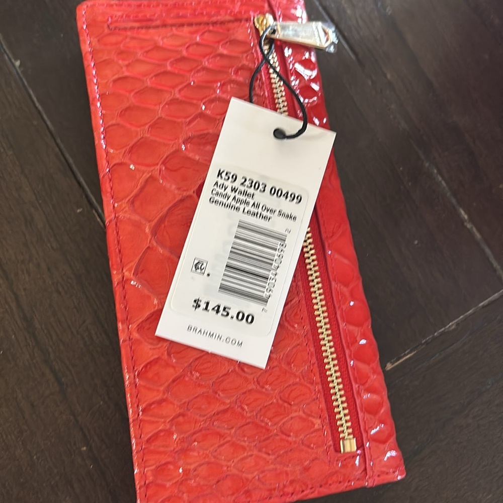 NWT Brahmin Candy Apple All Over Snake Caroline Tote and Wallet SET - Picture 7 of 9
